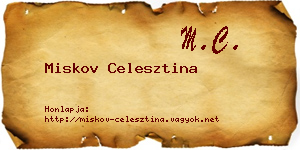 Miskov Celesztina névjegykártya